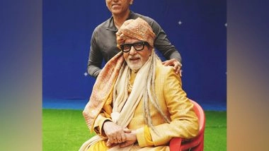 Entertainment News | Big B's BTS Picture from 'Fakt Purusho Maate'  Shared by Anand Pandit