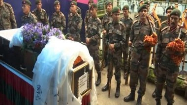 India News | Darjeeling: People Pay Last Respects to Mortal Remains of Capt Brijesh Thapa, Killed in Doda Encounter