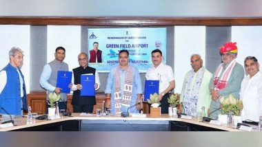 India News | Airports Authority Signs MoU with Rajasthan Govt for Developing Greenfield Airport at Kota