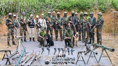 India News | Manipur: Huge Cache of Arms and Ammunition Recovered in a Joint Operation by Indian Army, Manipur Police