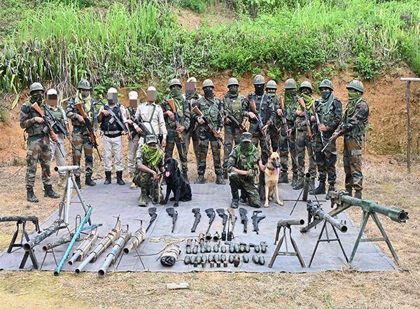 India News | Manipur: Huge Cache of Arms and Ammunition Recovered in a Joint Operation by Indian Army, Manipur Police