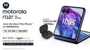 Business News | Motorola Razr 50 Ultra with Google Gemini on Its Largest Most Intelligent External Display Goes on Sale in India at an Effective Price of Rs 89,999*