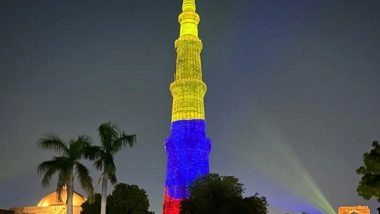 World News | Qutub Minar Lit Up in Colombia's National Flag