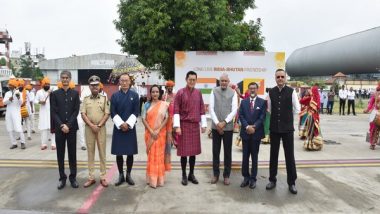 World News | Bhutan King, Prime Minister Visit Statue of Unity in Gujarat