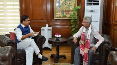 World News | EAM Jaishankar Meets Assam CM Sarma, Discusses Act East and BIMSTEC Policies