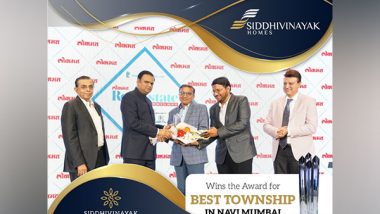 Business News | Siddhivinayak Homes Wins Prestigious Lokmat Real Estate Conclave 2024 Award for Best Township in Navi Mumbai