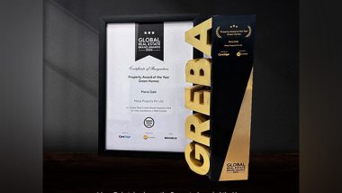 Business News | MANA Dale Wins Prestigious GREBA Award for Green Homes