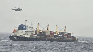India News | Indian Navy Successfully Evacuates Injured Chinese Mariner from Cargo Ship off Mumbai Cost