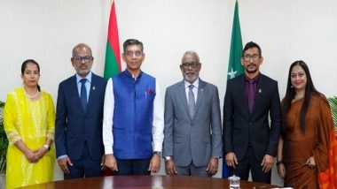 World News | Indian Envoy Munu Mahawar Pays Courtesy Call on Maldivian Parliament Speaker