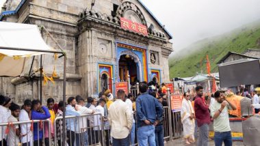 India News | Kedararnath Dham Witnesses an Influx of Devotees on the Second Monday of Shravan Month