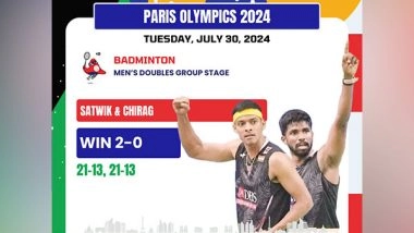 Sports News | Paris Olympics: Satwik-Chirag Storm into Quarterfinals, Ponnappa-Castro Crash out in Group Stage