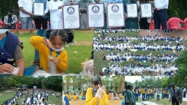 Business News | Purna Chetana Students Set Elite World Records for Sensitizing Society About the Effects of Plastic Waste and Importance of Greenery
