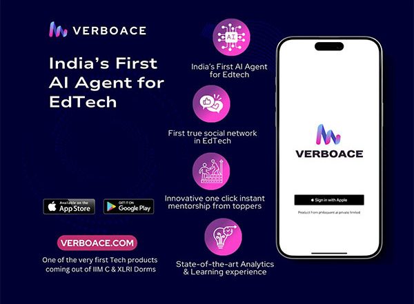 Business News | VerboAce: Founder's CAT Score Leap from 79 to 99 Percentile Sparks India's First AI-Powered EdTech Agent