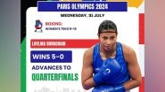 Sports News | Paris Olympics: Indian Boxer Lovlina Borgohain Advances to QFs of Women's 75 Kg Category