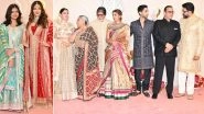 Aishwarya Rai Bachchan and Daughter Aaradhya Pose Separately; Abhishek Bachchan Joins Family for Group Photo at Anant Ambani&ndash;Radhika Merchant&rsquo;s Wedding (Watch Videos)