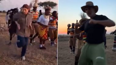 Akshay Kumar and Twinkle Khanna Holiday in Africa, Perform Traditional Dance 'Ritunga' With Local Omahe Tribal Group (Watch Video)