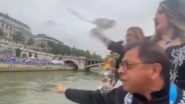 Members of Algeria’s Contingent Throw Flowers Into Seine River During Paris Olympics 2024 Opening Ceremony As Tribute to Algerians Who Drowned in 1961 (Watch Video)