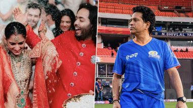 Sachin Tendulkar Congratulates Anant Ambani and Radhika Merchant on Their Marriage, Writes ‘Your Wedding Was a Magical Start to a Lifelong Partnership’ (See Post)