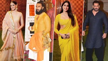 Anant Ambani and Radhika Merchant Haldi Ceremony: Salman Khan, Janhvi Kapoor, Ranveer Singh, Ananya Panday and More Celebs Grace the Pre-Wedding Festivity at Antilia (View Pics)