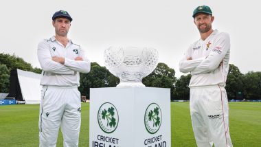 How To Watch IRE vs ZIM One-Off Test 2024 Live Streaming in India? Get Free Telecast Details of Ireland vs Zimbabwe Cricket Match With Time in IST