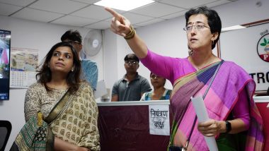 Delhi: PWD Minister Atishi Inspects Centralised Monsoon Control Room To Assess Waterlogging Situation in National Capital (See Pics and Video)