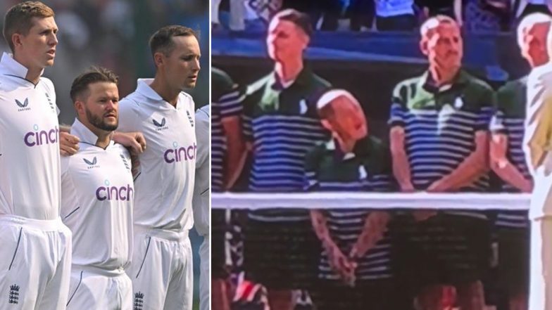 England Cricketer Ben Duckett Points Out to Groundstaff’s Height in Wimbledon 2024 Final, Finds 'Familiar' Resemblance With His Situation During Ashes (Watch Video)