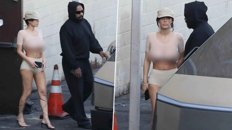 Bianca Censori Boobs on Display Again as She Along With Husband Kanye West Leave Theatre Halfway Through the Movie in Tesla Cybertruck, NSFW Pics Go Viral