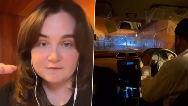 Australian Podcaster Bree Steele’s Experience During Mumbai Monsoon Goes Viral, Calls Indians ‘Toughest and Chillest’ After Uber Driver Navigates and Drives Through Flooded Street