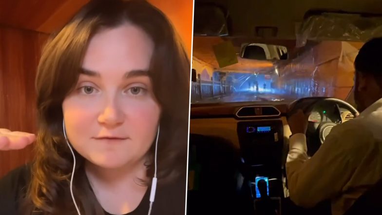 Australian Podcaster Bree Steele’s Experience During Mumbai Monsoon Goes Viral, Calls Indians ‘Toughest and Chillest’ After Uber Driver Navigates and Drives Through Flooded Street