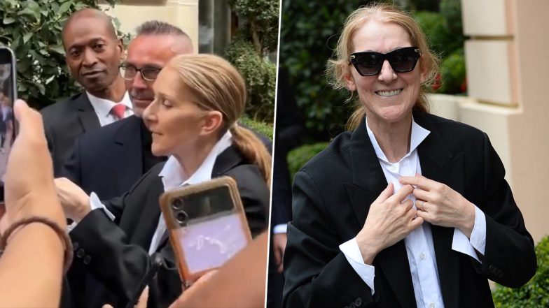 Celine Dion Arrives in Paris Ahead of 2024 Olympics Opening Ceremony Amid Stiff Person Syndrome Battle; Singer Charms Fans With Selfies and Autographs (Watch Video)