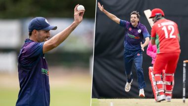 Scotland's Charlie Cassell Scripts History, Picks Best Bowling Figures of 7/21 on ODI Debut; Achieves Feat During ICC Cricket World Cup League 2 2024 Match Against Oman