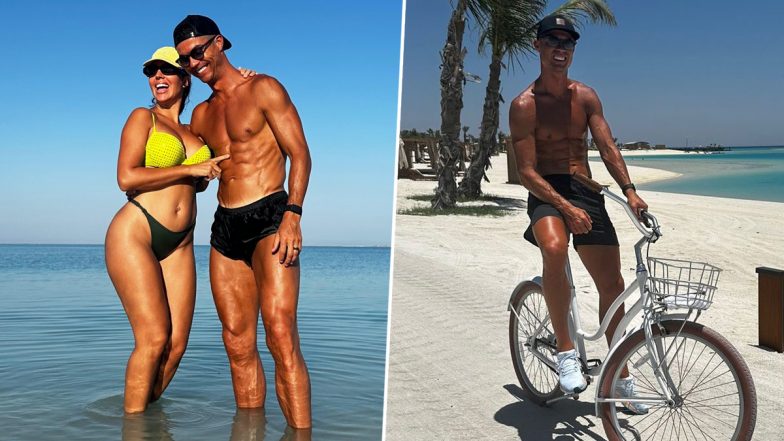 Cristiano Ronaldo and Girlfriend Georgina Rodriguez Enjoy Vacation at Saudi Arabia’s Red Sea, Al-Nassr Star Forward Writes ‘Happy Days’ (See Pics)