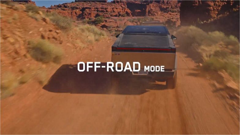 ‘Cybertruck in the Wilds’: Tesla Shares Video of All-Electric Cybertruck’s Off-Road Modes' Capabilities, Elon Musk Reacts (Watch Video)