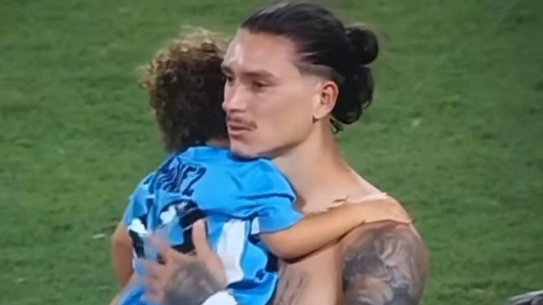 Darwin Nunez Spotted Consoling His Son After Heated Brawl With Colombian Fans Following Uruguay vs Colombia Copa America 2024 Semi-Final (Watch Video)