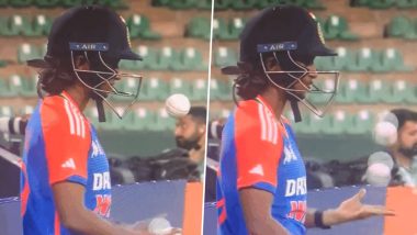 Dayalan Hemalatha Shows Off Her Juggling Skills on Sidelines of IND-W vs PAK-W Women’s Asia Cup T20 2024 Match, Video Goes Viral