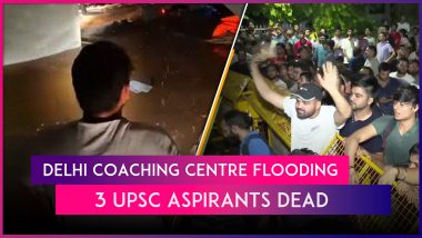 Delhi: 3 UPSC Aspirants Die in Flooded Basement of Rau’s IAS Study Circle, SRIRAMs IAS Coaching Centre Faces Backlash Over ‘Insensitive’ Statement