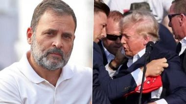 Rahul Gandhi Expresses Concern Over Assassination Attempt on Former US President Donald Trump, Says ‘Such Acts Must Be Condemned in Strongest Terms’