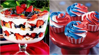 Fourth of July 2024 Dessert Recipes: From Classic Trifle to Delicious Cupcakes, These Easy Red, White and Blue Recipes Will Soothe Your Sweet Tooth (Watch Videos)