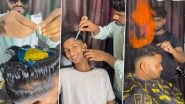 From Cooking Maggi on Hair to Mastering the Eyebrow Slit, Hair Stylist Sagar Pandit's Bizarre Grooming Sessions With Clients Are Mighty Impressive (Watch Viral Videos)