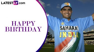 Happy Birthday Sourav Ganguly! BCCI Extends Heartfelt Birthday Wishes to Former Captain As He Turns 52