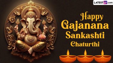 Gajanana Sankashti Chaturthi 2024 Wishes and Photos: Share Sawan Sankashti Chaturthi Messages, Greetings, HD Images and Wallpapers To Celebrate the Day Dedicated to Lord Ganesha