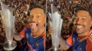 Hardik Pandya Says, &lsquo;We&rsquo;re All Champions!&rsquo;; Shares Video After Team India&rsquo;s T20 World Cup 2024 Victory Parade in Mumbai