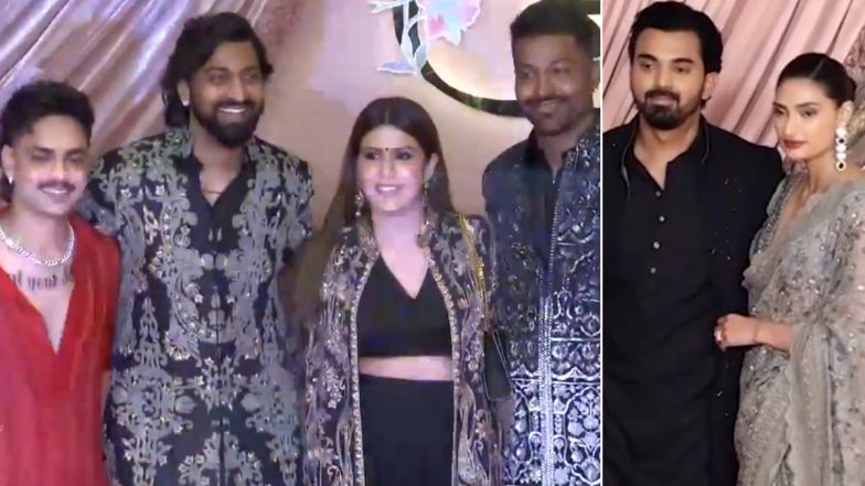 Hardik Pandya, Ishan Kishan, Krunal Pandya and KL Rahul Arrive at Mumbai’s Jio World Centre To Attend Anant Ambani and Radhika Merchant’s ‘Sangeet Ceremony’ (Watch Videos)