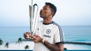 Hardik Pandya Poses With ICC T20 World Cup Trophy in Barbados, Pics Goes Viral