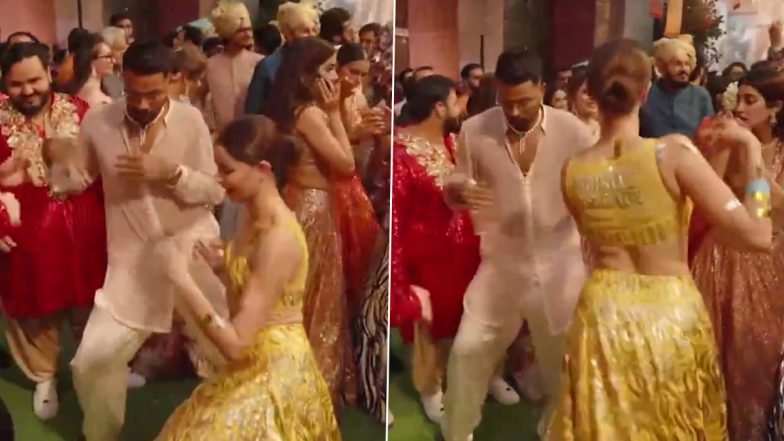 Hardik Pandya Dances With Bollywood Actress Ananya Panday at Anant Ambani and Radhika Merchant’s Wedding, Video Goes Viral