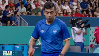 Paris Olympics 2024: Harmeet Desai’s Maiden Olympics Campaign Comes to an End After Suffering Defeat in Second Round of Men’s Singles Table Tennis