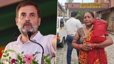 Rahul Gandhi Leaves for Uttar Pradesh’s Hathras, To Meet Kin of Stampede Victims (Watch Videos)