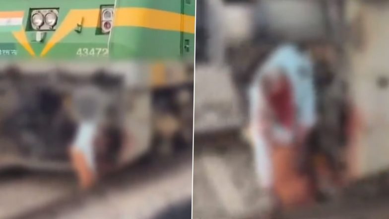 Telangana: Elderly Man Hit by Train While Crossing Tracks, Dragged for 5 Km in Ghatkesar; Disturbing Video Surfaces