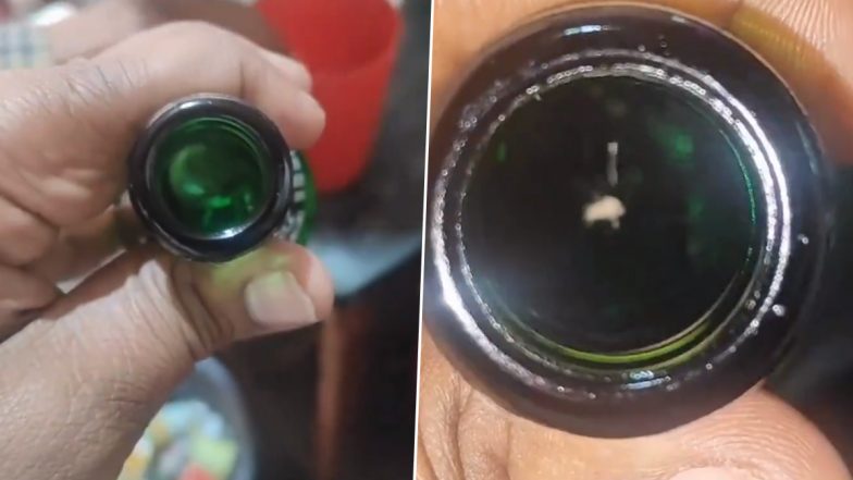 Spider Mite Found Inside Sealed Cold Drink Bottle in Karnataka’s Tumkur, Video Surfaces