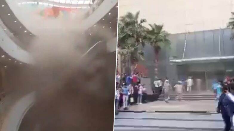 Logix Mall Fire: Massive Blaze Erupts at Mall in Noida, Evacuation Underway (Watch Videos)